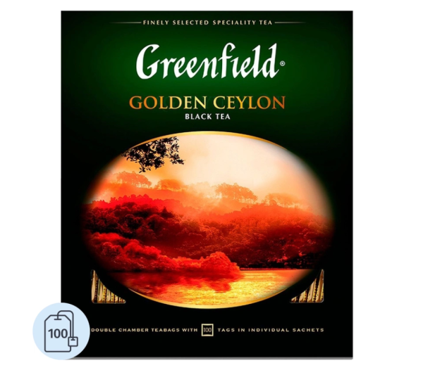 Чай Greenfield Golden Ceylon черный 100 пакетиков
